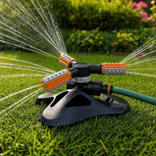 Garden lawn water - water, sprinkler